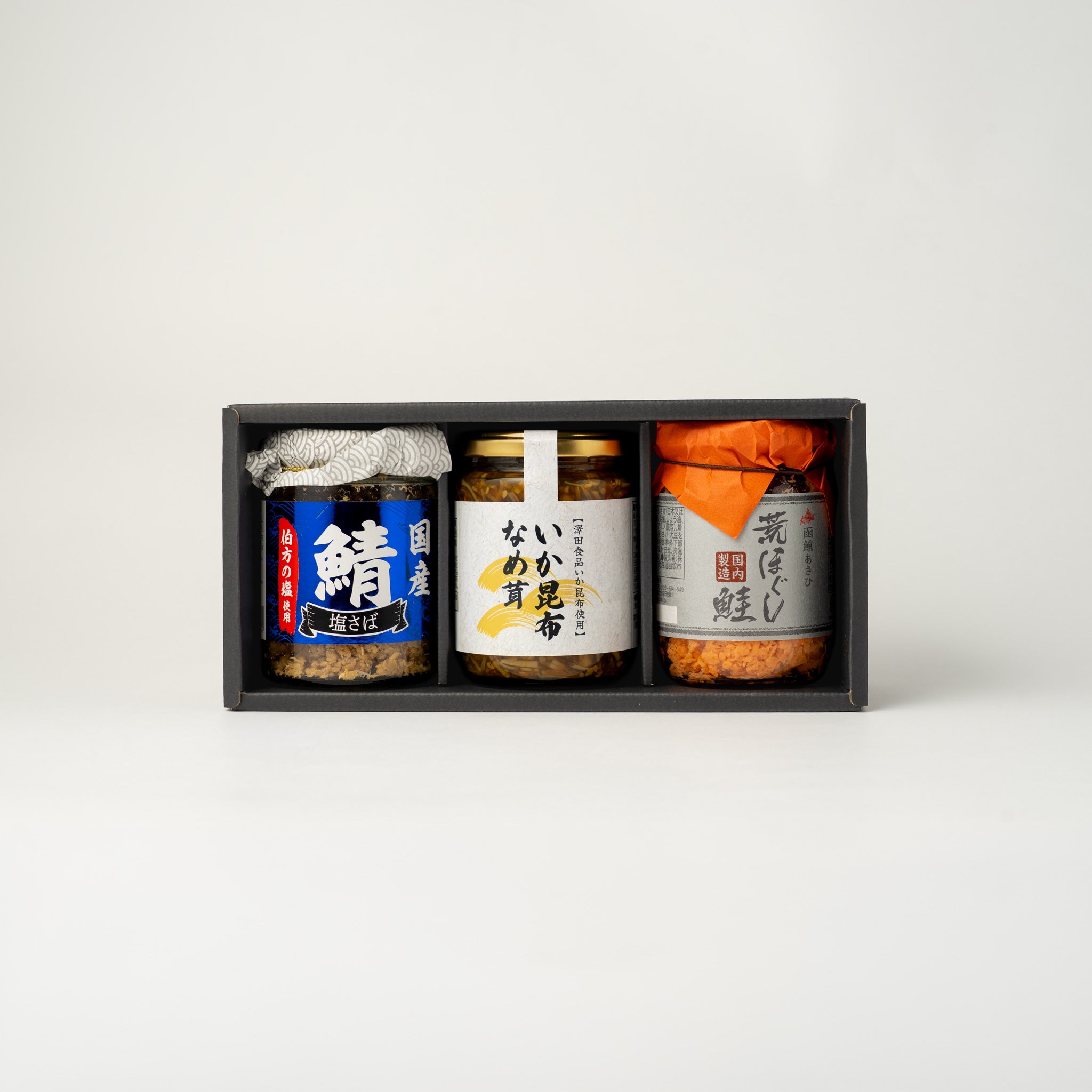 ご飯のお供三昧ギフトセット 鮭・鯖・なめ茸 | こととやオンライン