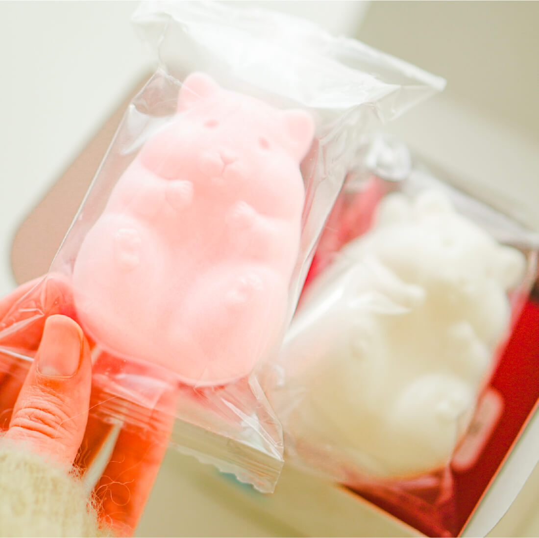 手づくりハムスターモナカ紅白